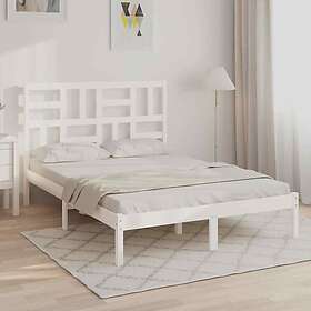 vidaXL Bed Frame vit massivt trä 140x190 cm 3105931