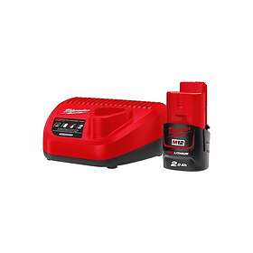 Milwaukee M12 NRG-201 Batteri-/Laddpaket 12V (2,0ah)