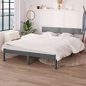 vidaXL Bed Frame grå massiv furu 140x190 cm 810129