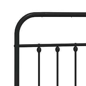 vidaXL Bed Frame med huvudgavel metall svart 150x200 cm 352580