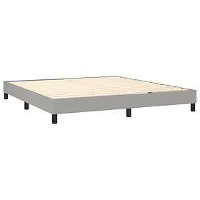 vidaXL Ramsäng med madrass ljusgrå 180x200 cm tyg 3129889