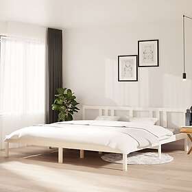 vidaXL Bed Frame vit massivt trä 200x200 cm 814905