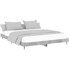 vidaXL Sängynrunko betonggrå 150x200 cm konstruerad trä 832241