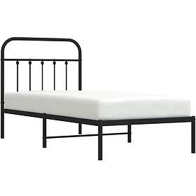 vidaXL cadre de lit med huvudgavel metall svart 80x200 cm 352569