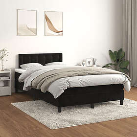vidaXL Ramsäng med madrass svart 120x200 cm sammet 3141535