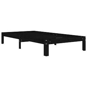 vidaXL Sängynrunko svart massiv furu 100x200 cm 810359