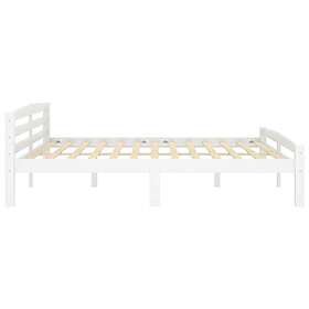 vidaXL Bed Frame vit massiv furu 200x200 cm 322074