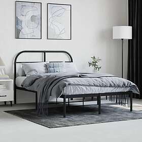 vidaXL Bed Frame med huvudgavel metall svart 120x200 cm 353633