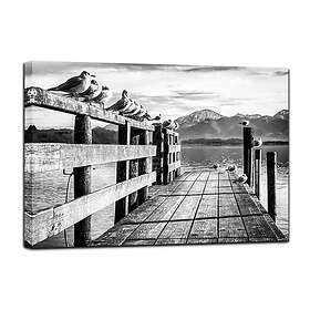 Tavla Canvas Jetty 4 Grå|Vit|Svart 100X75 75x100