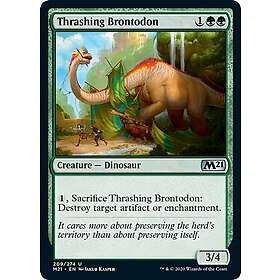 Magic löskort: Core Set 2021: Thrashing Brontodon (Foil)