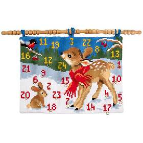 Julkalender Bambi With Bird 53 x 40 cm Vervaco