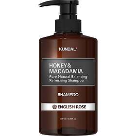 Macadamia Kundal Honey & Shampoo English Rose 500ml