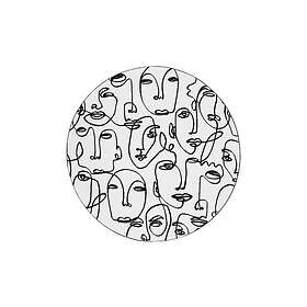 Matta Ink Face Rund 200 cm Vit