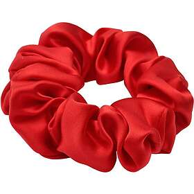 Lenoites Mulberry Silk Scrunchie Red