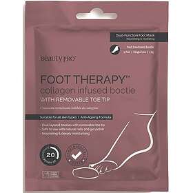 Beauty Pro Foot Therapy Collagen Infused Bootie With Removable Toe Tip