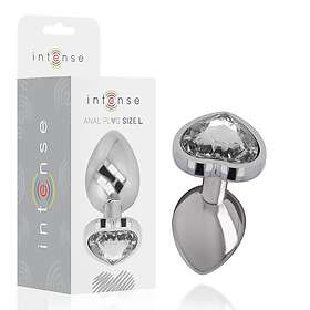 Metal INTENSE ALUMINUM ANAL PLUG HEART WHITE SIZE L