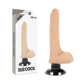 BaseCock realistic vibrator 2-1 flesh 18,5cm