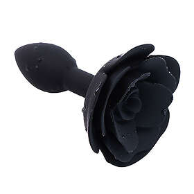 OhMama fetish rose silicone anal plug Black
