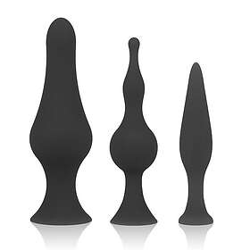 OhMama silicone anal plug set Black