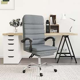 vidaXL Kontorsstol med massage ljusgrå tyg 349725