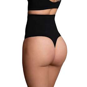 Bye Bra seamless high waist thong medium control XL Svart