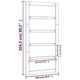 vidaXL Ladugårdsdörr 100x1,8x204,5 cm massiv furu 824623