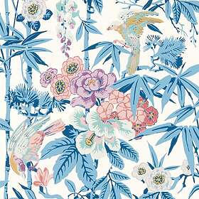 Sanderson Bamboo & Birds China Blue/Lotus Pink DWAW217129