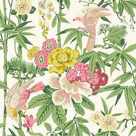 Sanderson Bamboo & Birds Scallion Green DWAW217130