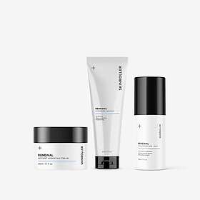 Skinroller Återfuktande 3-stegskit Ansiktskräm, rengöring & serum