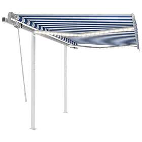 vidaXL Manual Retractable Awning With Led 300x250cm