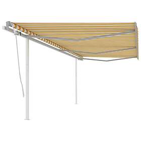 vidaXL Manual Retractable Awning with Posts 600x300cm