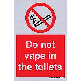 Viking Signs Do not vape in the toilet skylt 50 x 75 mm A8P