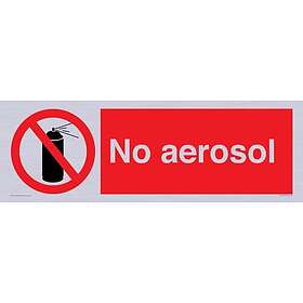 Viking Signs Ingen aerosolskylt – 600 x 200 mm – L62