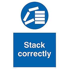 Viking Signs MV310-A2P-AC "Stack Correctly" skylt, aluminiumkomposit, 600 mm H x 400 mm B