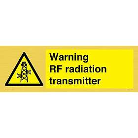 Viking Signs Varning RF-strålning sändare skylt 600 x 200 mm L62, Från ...