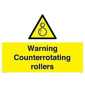 Viking Signs Varning roterande rullar skylt – 800 x 600 mm – A1L