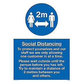 Viking Signs Skylt för sociala avstånd – vinyl/klistermärke - Black ...