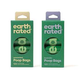 Earth Rated Hundbajspåsar Refill Oparfymerade 8 x 15 st