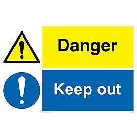 Viking Signs WA493-A2L-AC "Danger Keep Out"-skylt, aluminiumkomposit, 400 mm H x