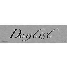 Cartello Ingresso Viking DV1077-L26-S – Plastica Rigida Argento, Testo Nero Con Bordo – 225x60 Mm – Prodotto UK