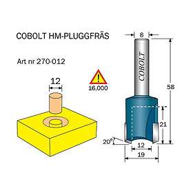 Cobolt HM Pluggfräs D=12 S=8