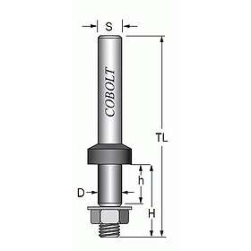 Cobolt Spindel till skivnotstål S=8mm