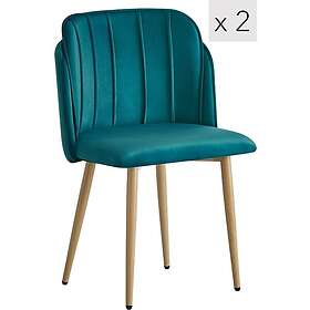 Nordlys Nora matbordsstol ankblå sammet och metall