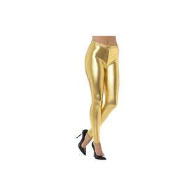 80-tals Metallic Disco Leggings Guld Large