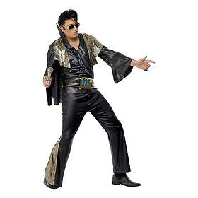 Elvis Svart/Guld Maskeraddräkt Large