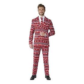 Suitmeister Nordic Pixel Röd Kostym Large