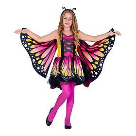 Rosa/Gul Fjäril Barn Maskeraddräkt Large
