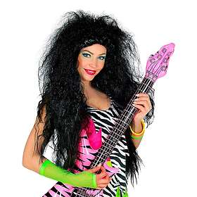 Svart Lång Frissig Peruk One size