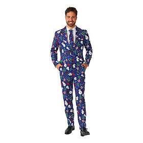 OppoSuits Suitmeister Christmas Snowman Blå Kostym Medium