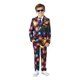OppoSuits Suitmeister Boys Fireworks Black Kostym Large